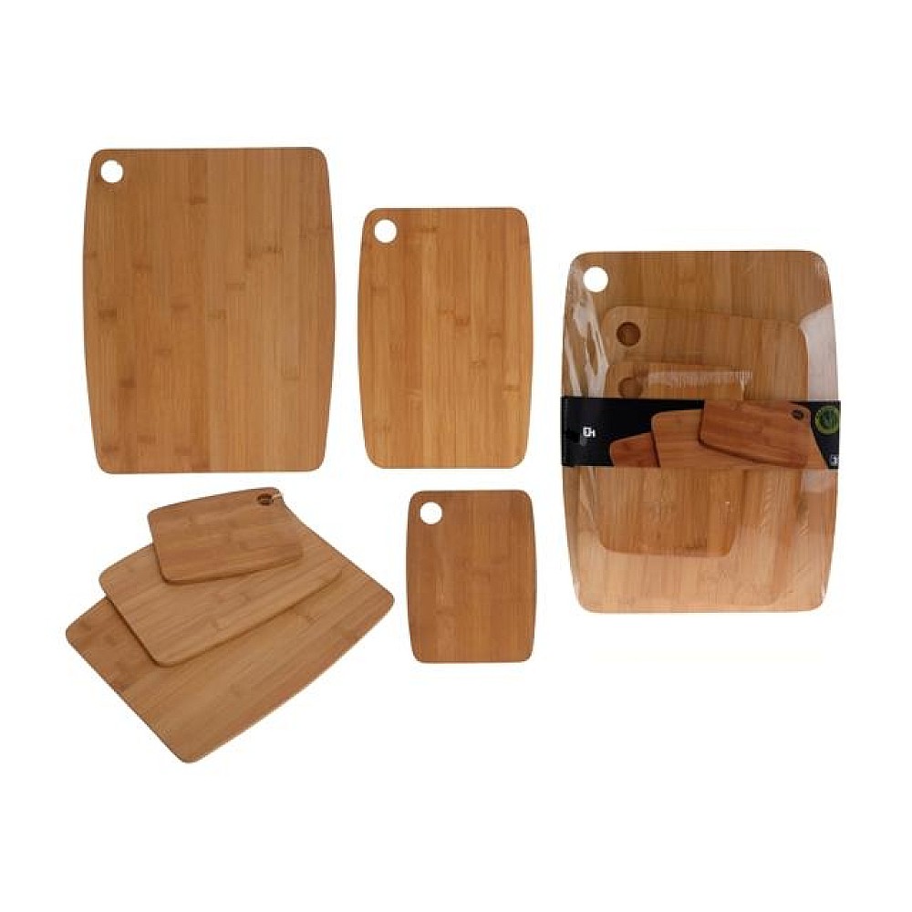 Set tocatoare din bambus EH 3buc 38X29,30X23,20X15cm H0.9cm