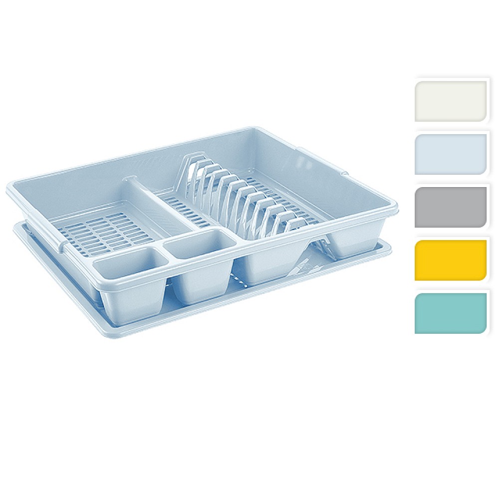 Uscător pentru vase Tontarelli, 47x38X8.5 cm, plastic, multicolor