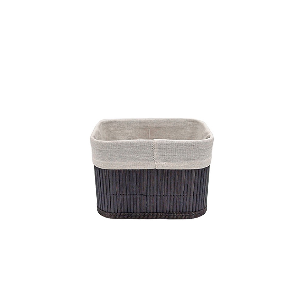 Cos H&S 20X15X14cm, negru, cu căptușeală, din bambus