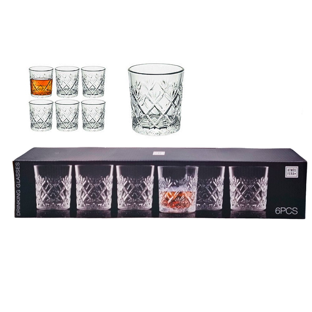 Set 6 pahare EH pentru bauturi tari 230ml, 9cm, din cristal