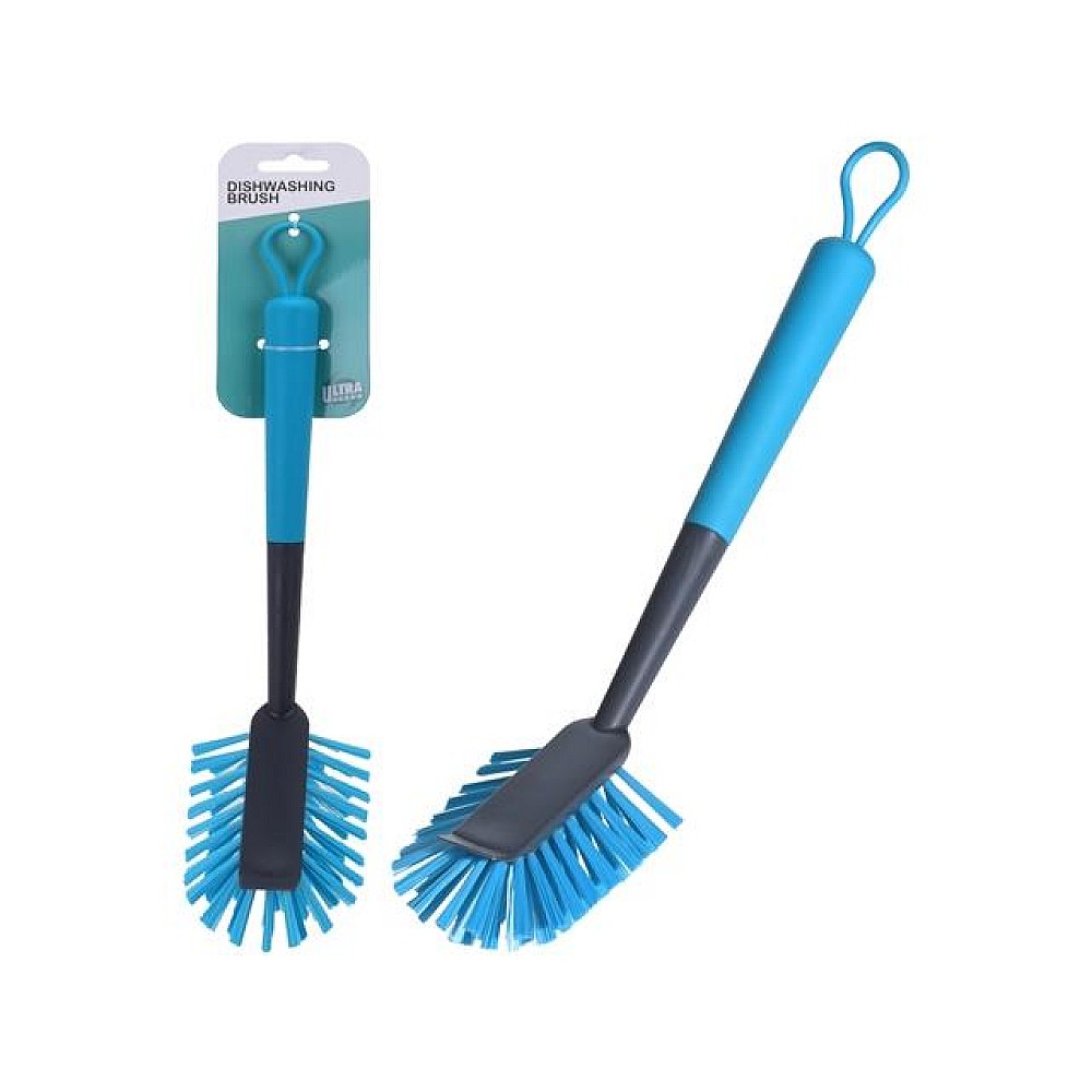 Perie de spalat vesela Ultra Clean Turcoaz, maner lung