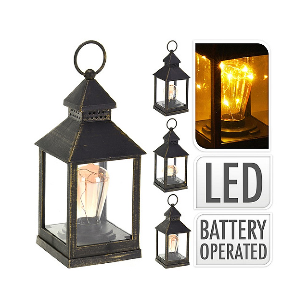 Felinar suspendabil cu lumini 5LED si temporizator 10X10X24сm, bronz