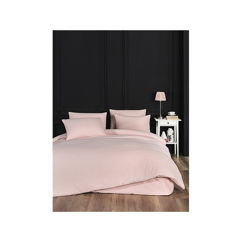 Lenjerie de pat Euro 2 NH Stripe Satin, roz
