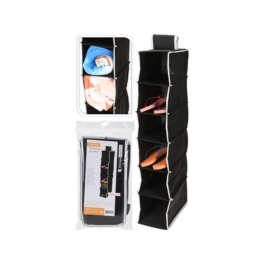 Organizator suspendabil Storage, 6 sectiuni, 15X30X84cm