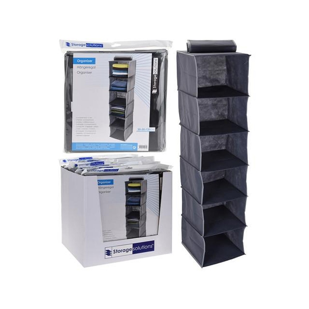 Organizator suspendabil Storage, 6 sectiuni, 30X30X120cm