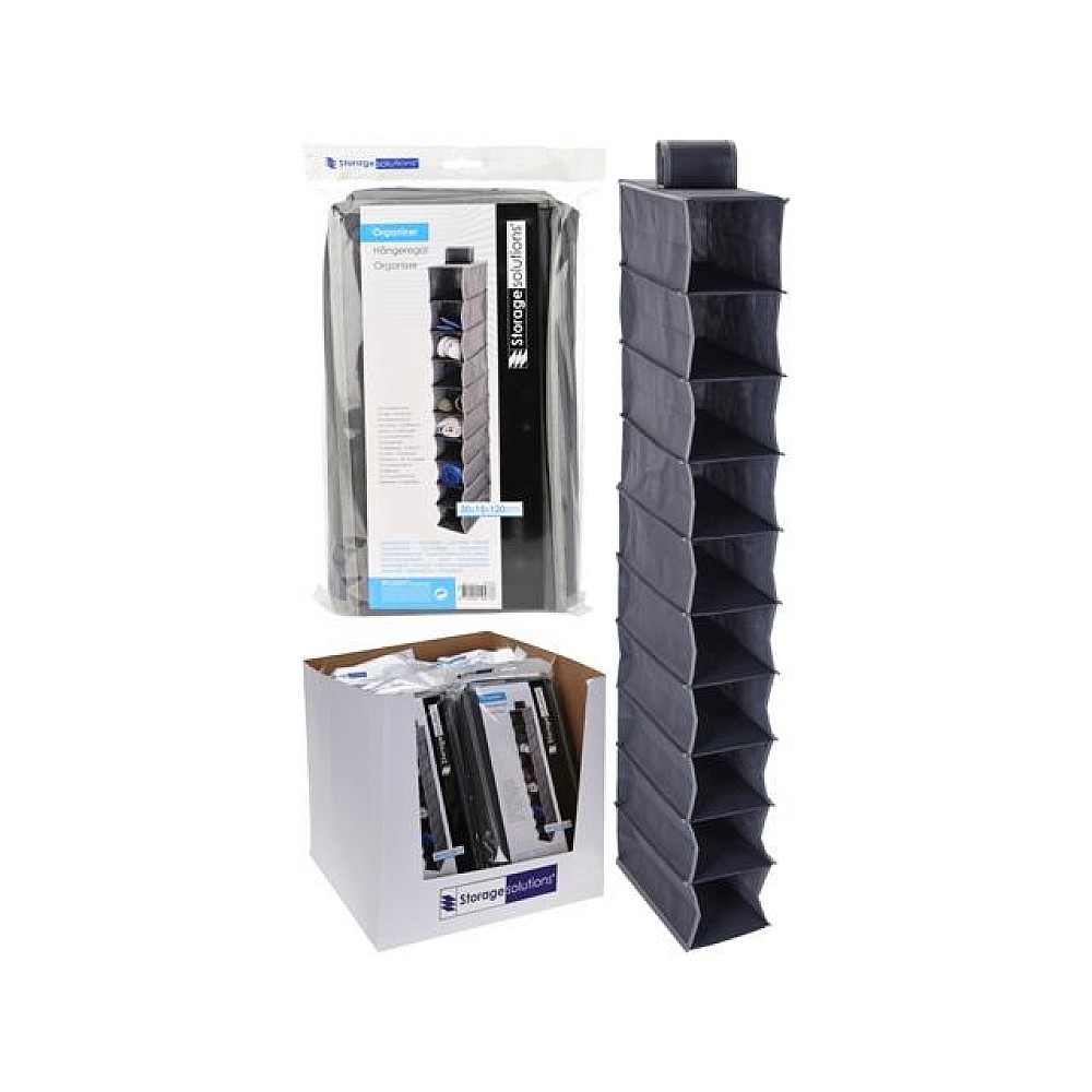 Organizator suspendabil Storage, 10 sectiuni, 15X30X120cm