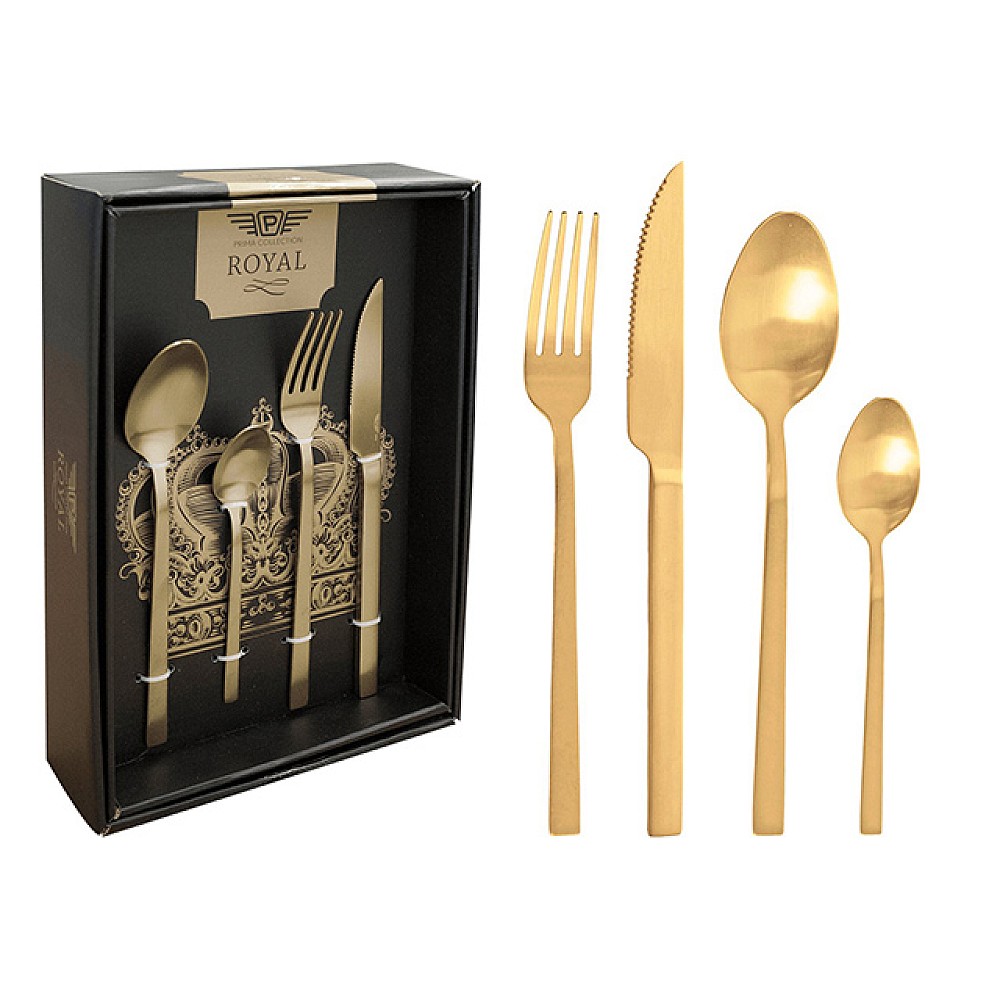 Set de tacamuri Pinti Royal Satin 24buc cu strat PVD cupru, in cutie 