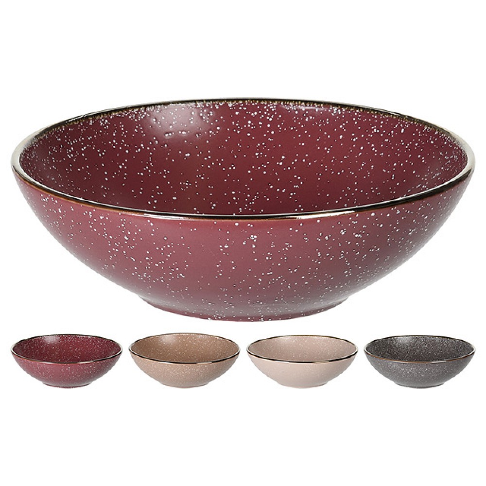 Farfuire adanca 18cm Metallic Rim, ceramica