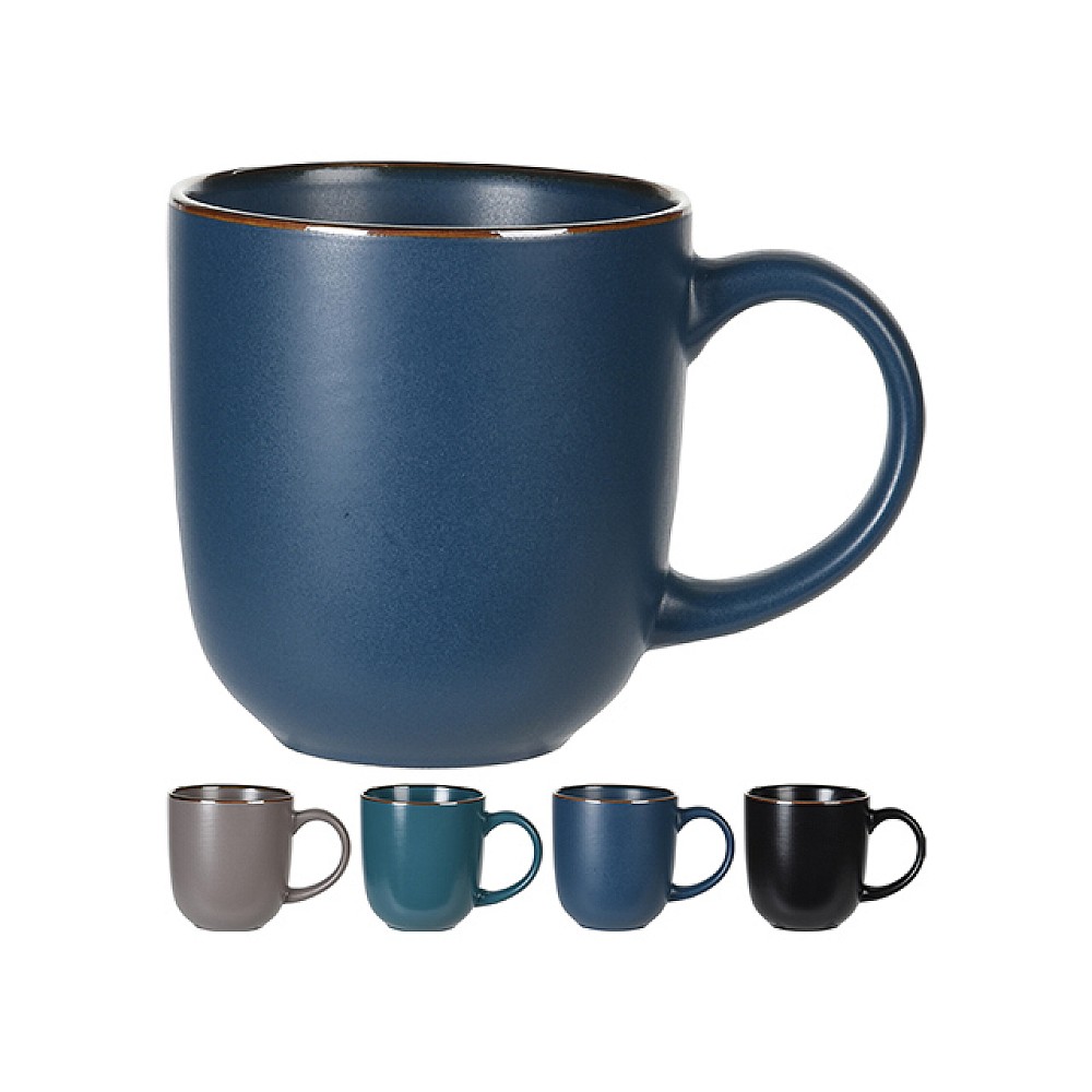 Cana 330ml Metallic Rim, ceramica