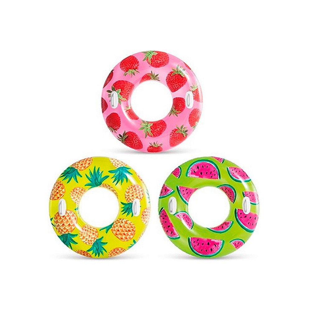 Cerc gonflabil „Fructe tropicale” D107 cm cu mânere, până la 80 kg, 9+, 3 culori