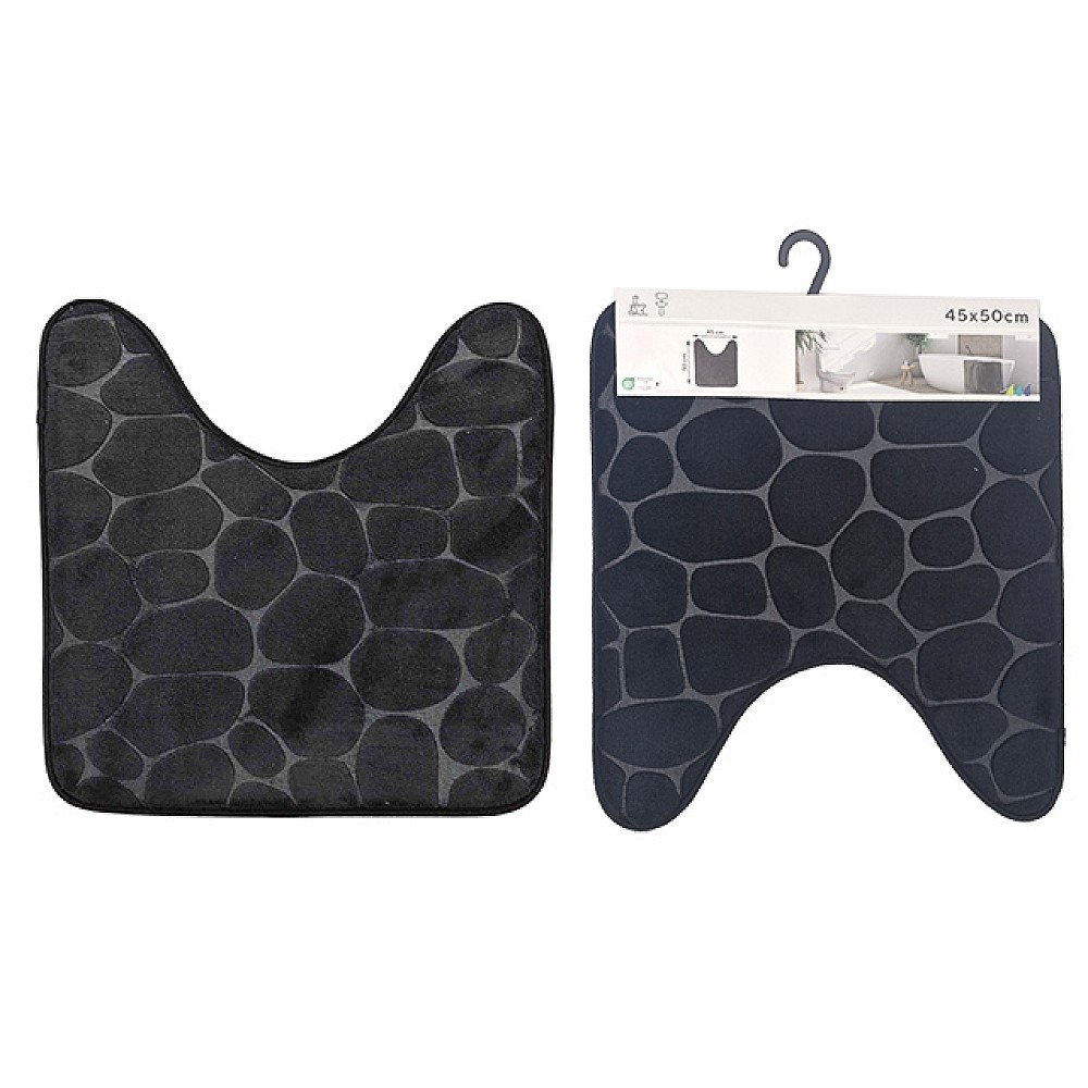 Covoras pentru WC 45X50cm Tendance cu memorie, microfibra, negru