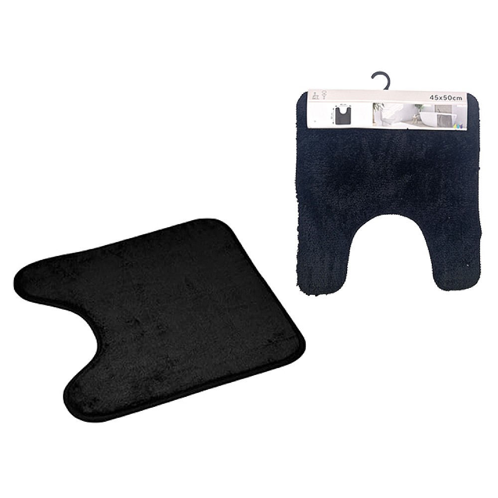 Covoras pentru WC 45X50cm Tendance, microfibra, negru