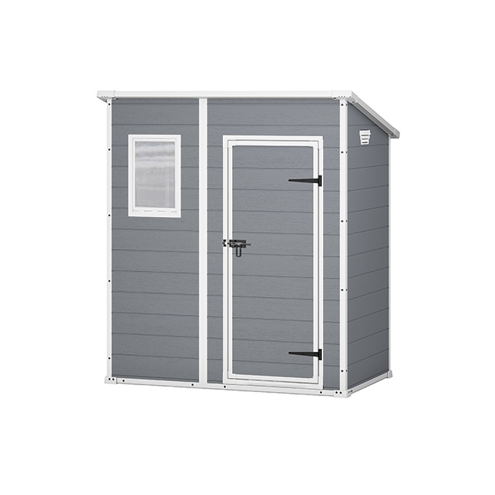 Casuta de gradina Manor Pent 4X6, 183.5X111X200.5 cm, gri