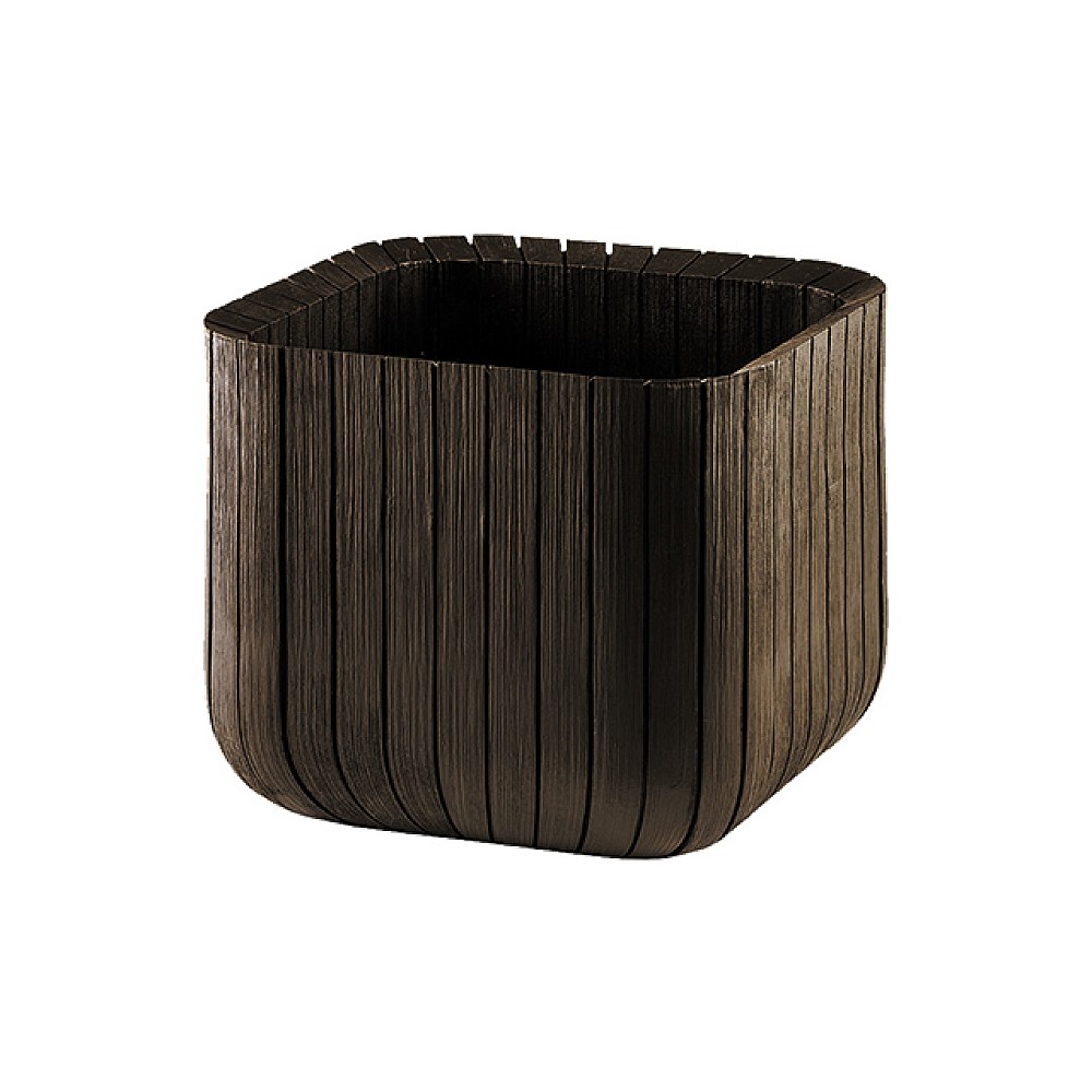 Ghiveci pentru plante Cube Planter S, 29.5X29.5X29.5 cm, brun