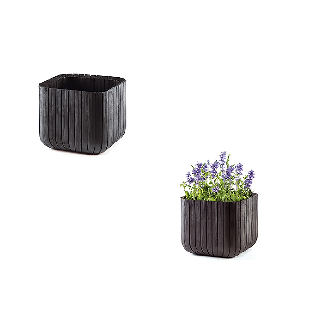 Ghiveci pentru plante Cube Planter M, 39.5X39.5X39.5 cm, antracit