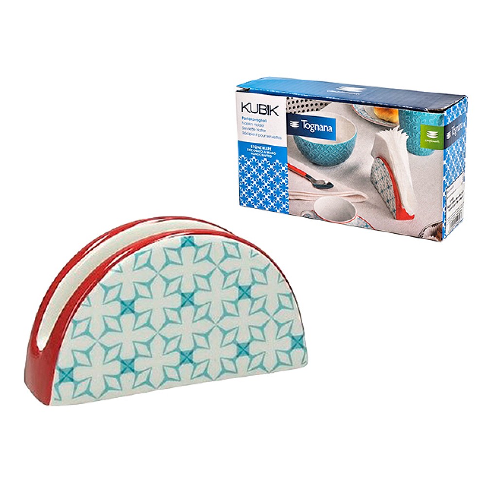 Suport pentru servetele Dolce Kubik Azzuro din ceramica