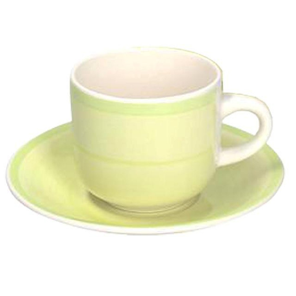 Cana 220ml cu farfurie Tognana Gypsy, lime, ceramica