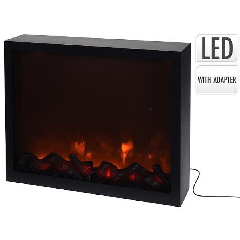 Semineu decorativ LED 41Х35Х10cm, 220V, negru