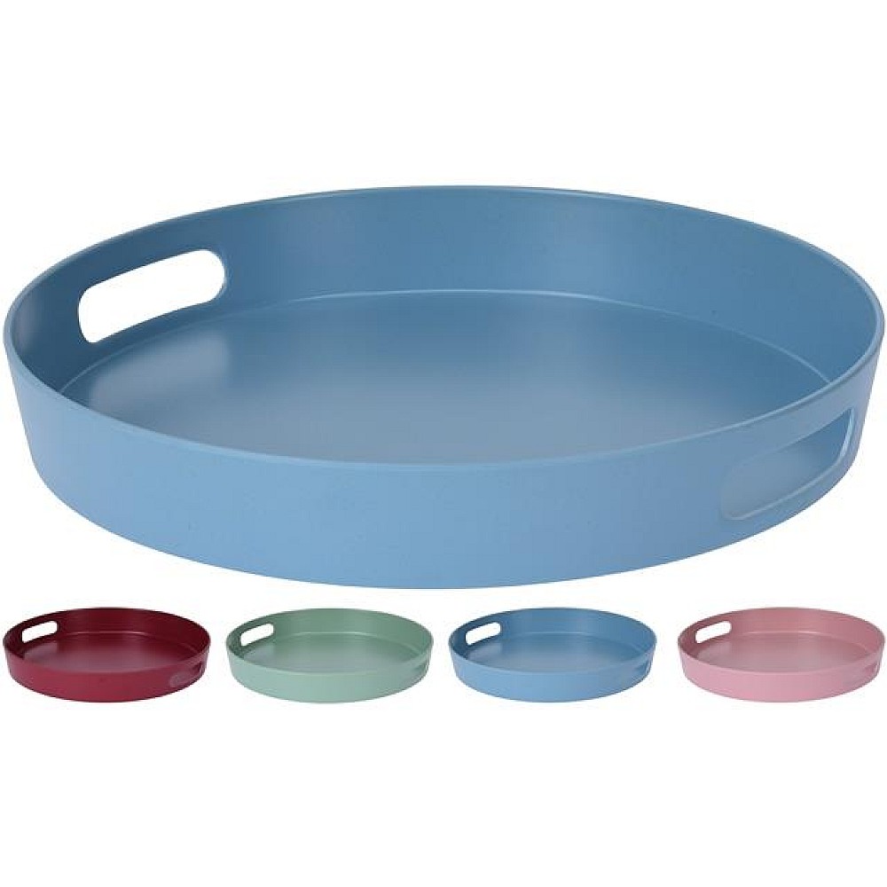 Tava de servire Loulou D30cm, cu bordura 4 cm, 4 culori, bambus