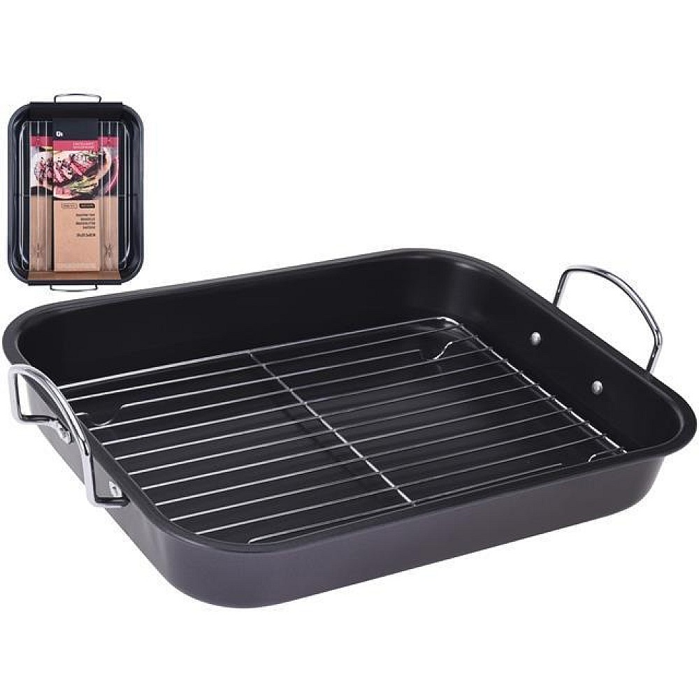 Forma pentru copt tip gratar EH 39X29.5X8cm cu antiardere, maner