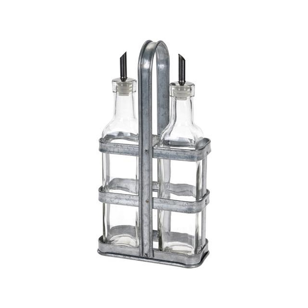 Set sticla pentru ulei si otet cu dop EH 2 piese, sticla/inox