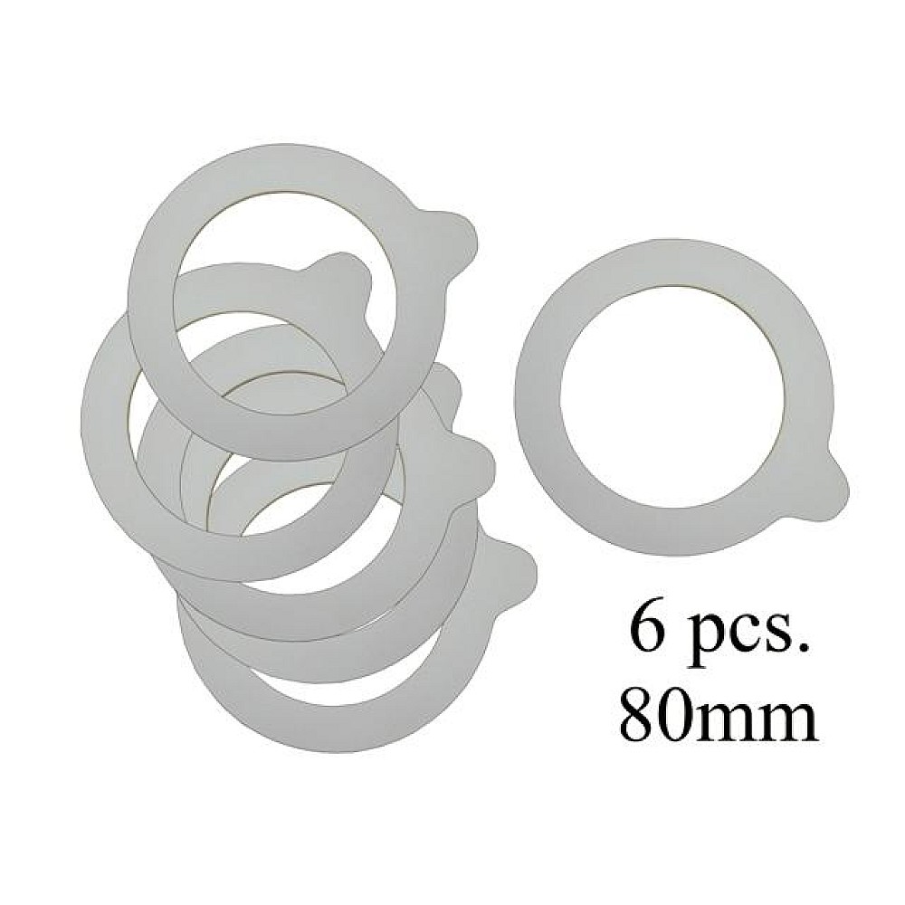 Garnitura din cauciuc pentru borcan Fido 6buc D80mm