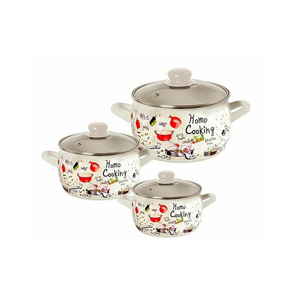 Set cratite emailat Gourmet 3 buc (2.4l, 3.3l, 5.7l)