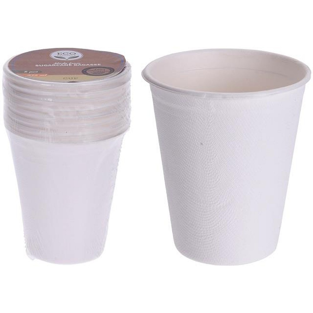 Set pahare de hârtie ECO 8buc, 275ml