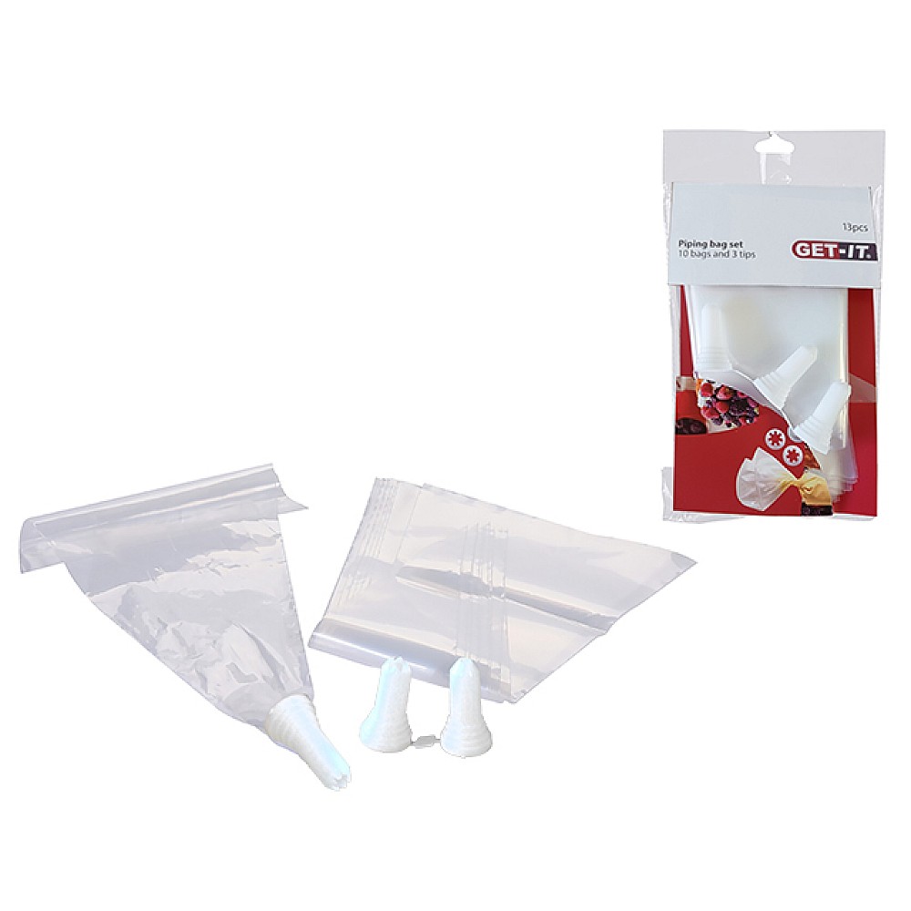 Set de cofetarie Get-it 10 pungi si 3duze