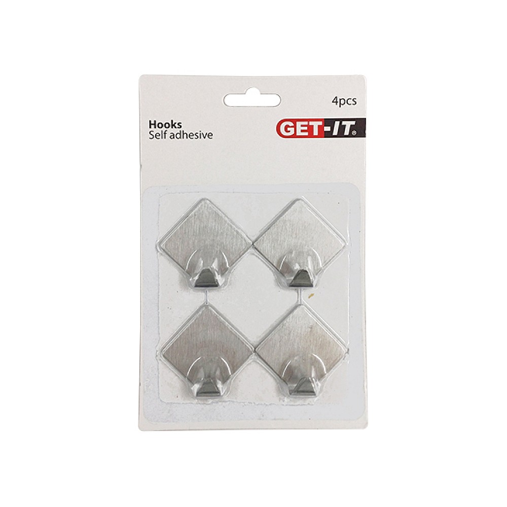 Set cârlige autoadezive Get-it 4buc, din metal