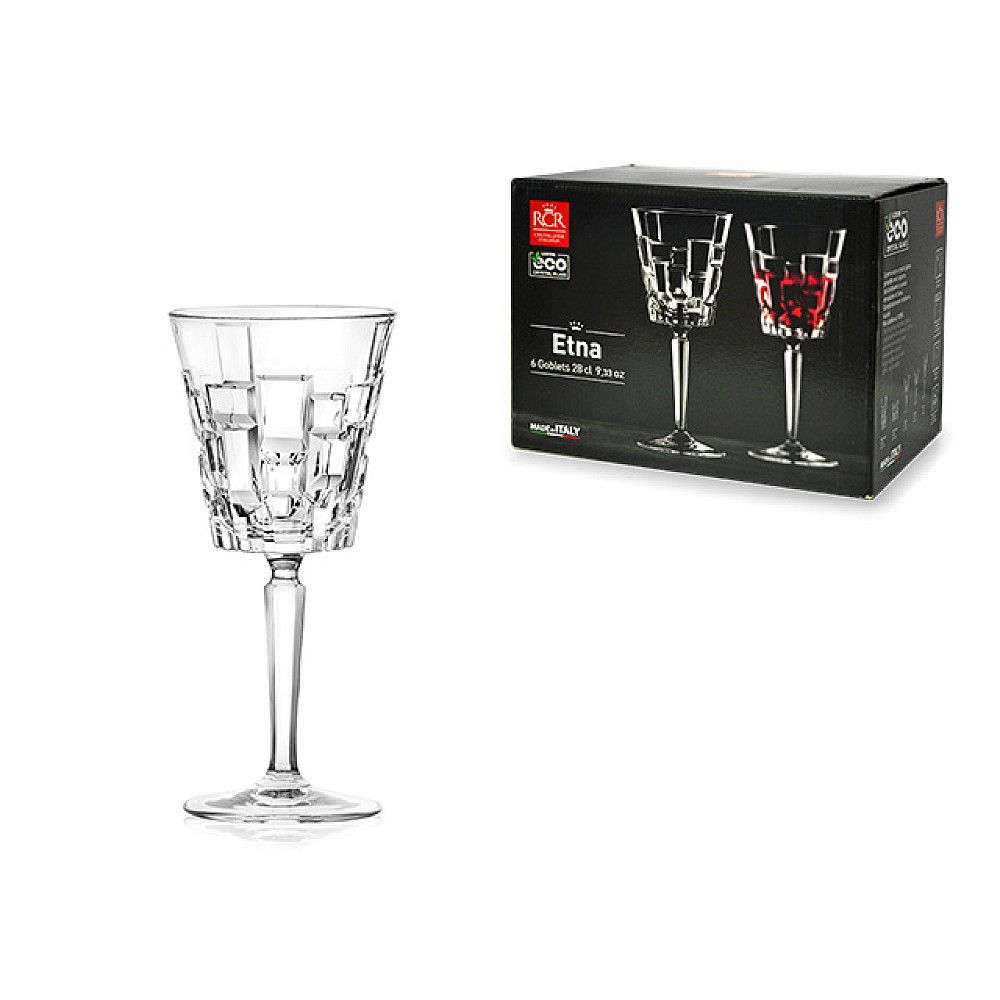 Set 6 pocale pentru vin Etna, 280ml