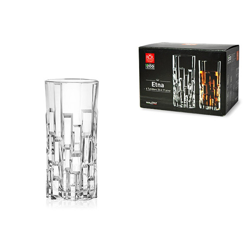 Set 6 pahare Etna 340ml, inalte, cristal
