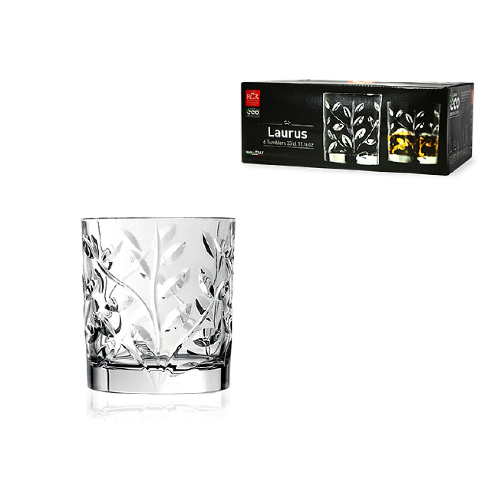 Set 6 pahare tip Tumbler Laurus 330ml, cristal