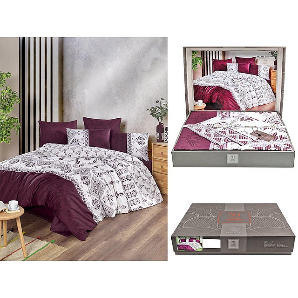 Lenjerie de pat pentru 2 persoane NH Ranforce Premium Belize 37555-03, policoton