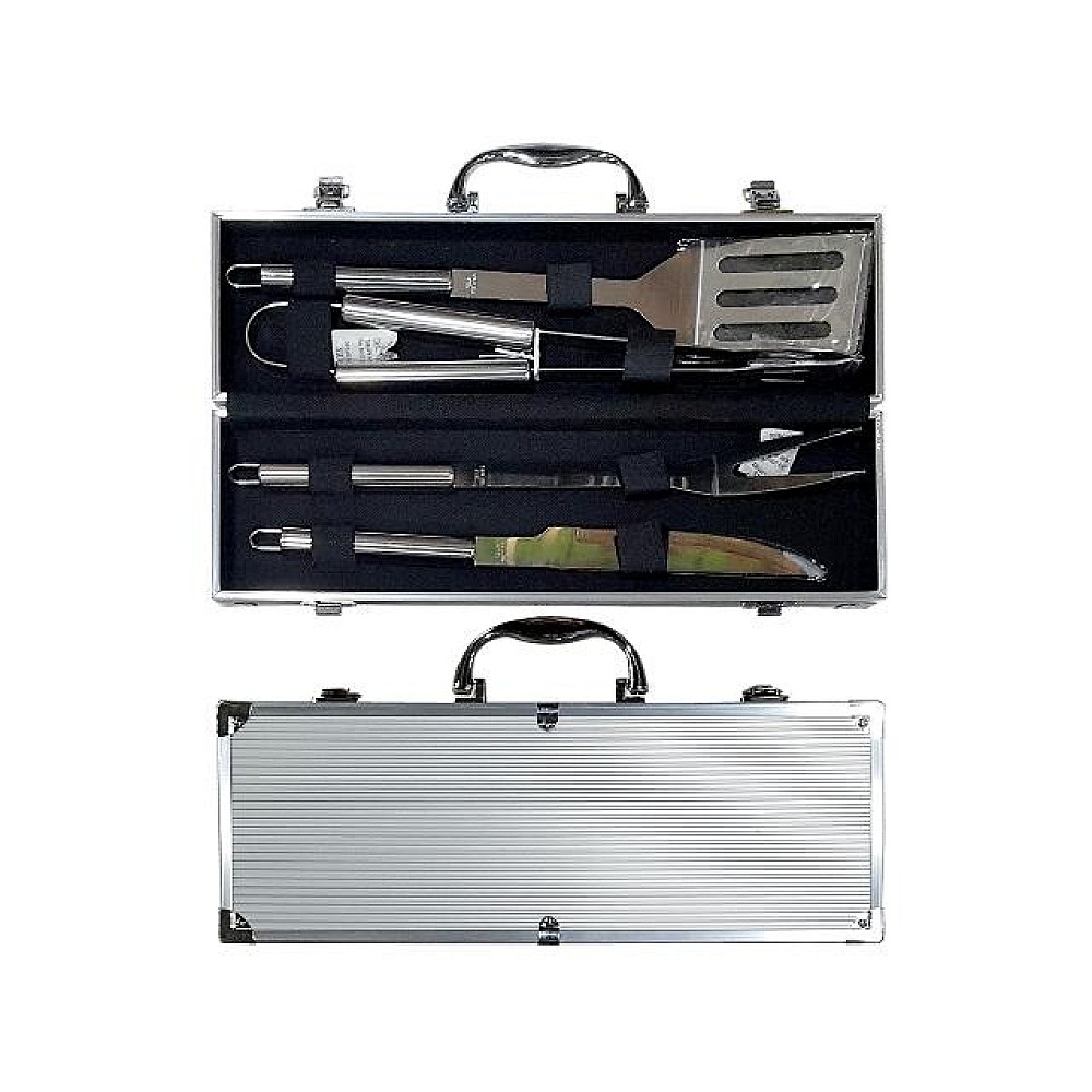 Instrumente pentru gratar BBQ 4buc, in valiza 38X7X11cm