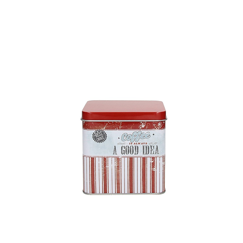 Recipient metalic Tognana 10X10X10cm Domus Red