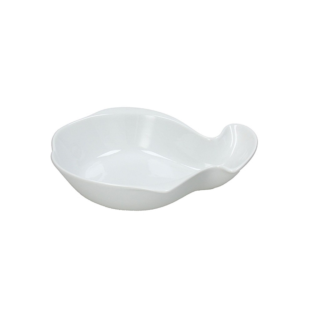Platou adanc forma Peste 27cm Gourmet, portelan, alb
