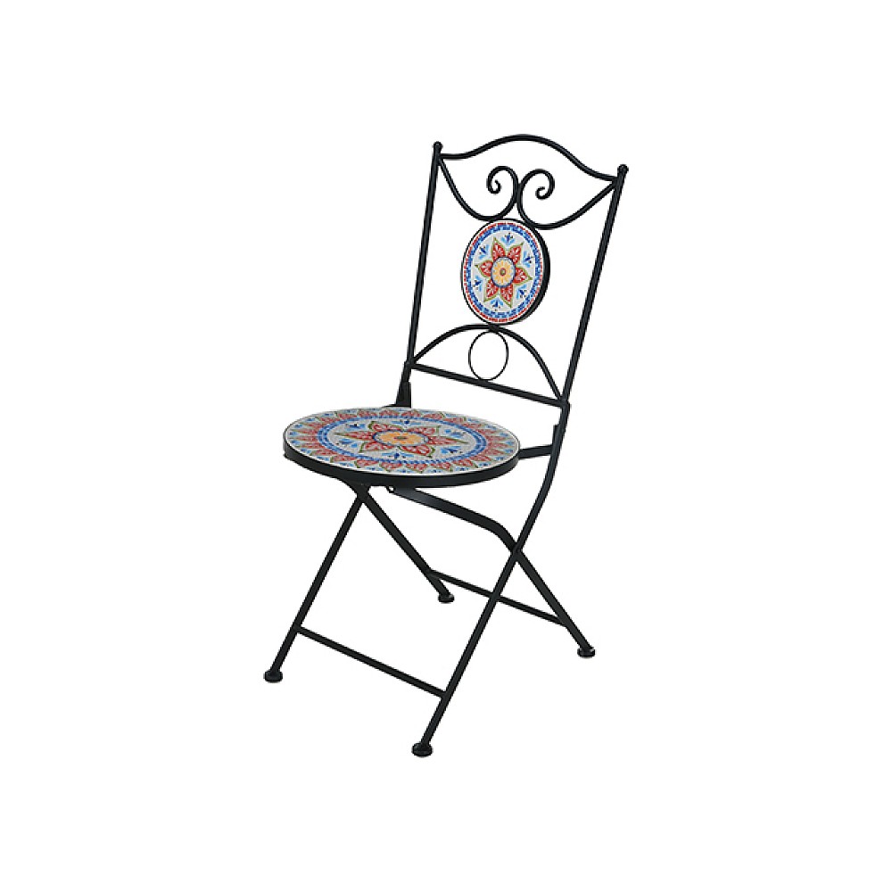 Scaun Bistro Mozaic metal-piatra 38X38X90cm