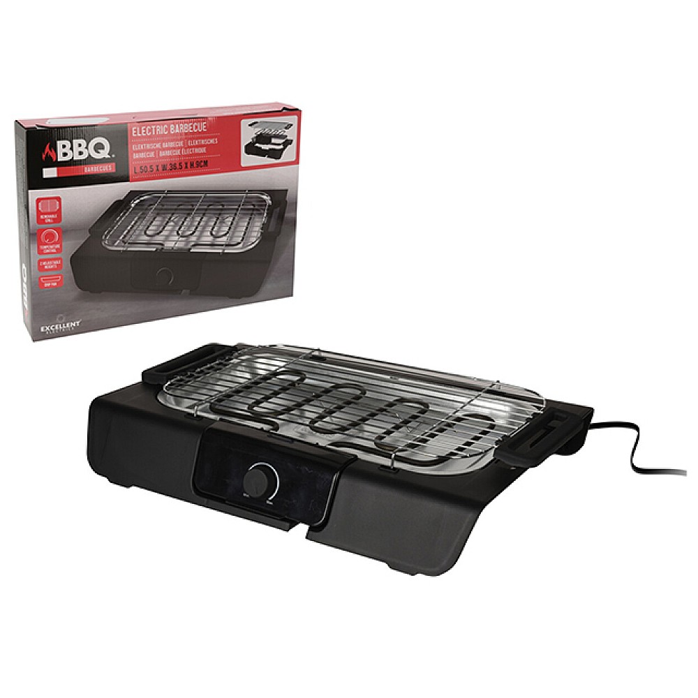 Gratar electric BBQ 50X36X90cm cu plasa