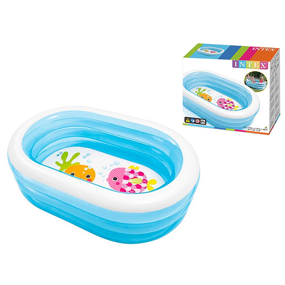 Piscină gonflabilă pentru copii „Prietenii din mare” 163x107x46 cm, 230 L, 3+