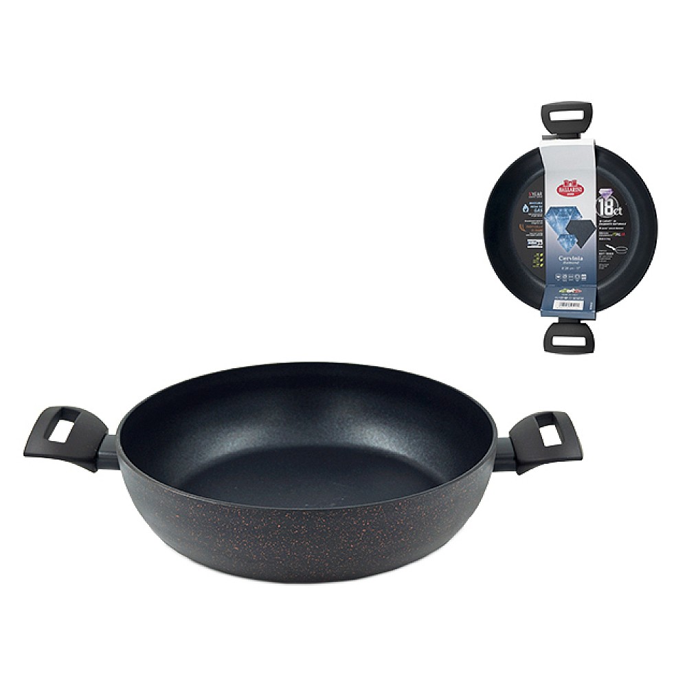 Tigaie adinca cu 2 manere Ballarini Cervinia 28cm