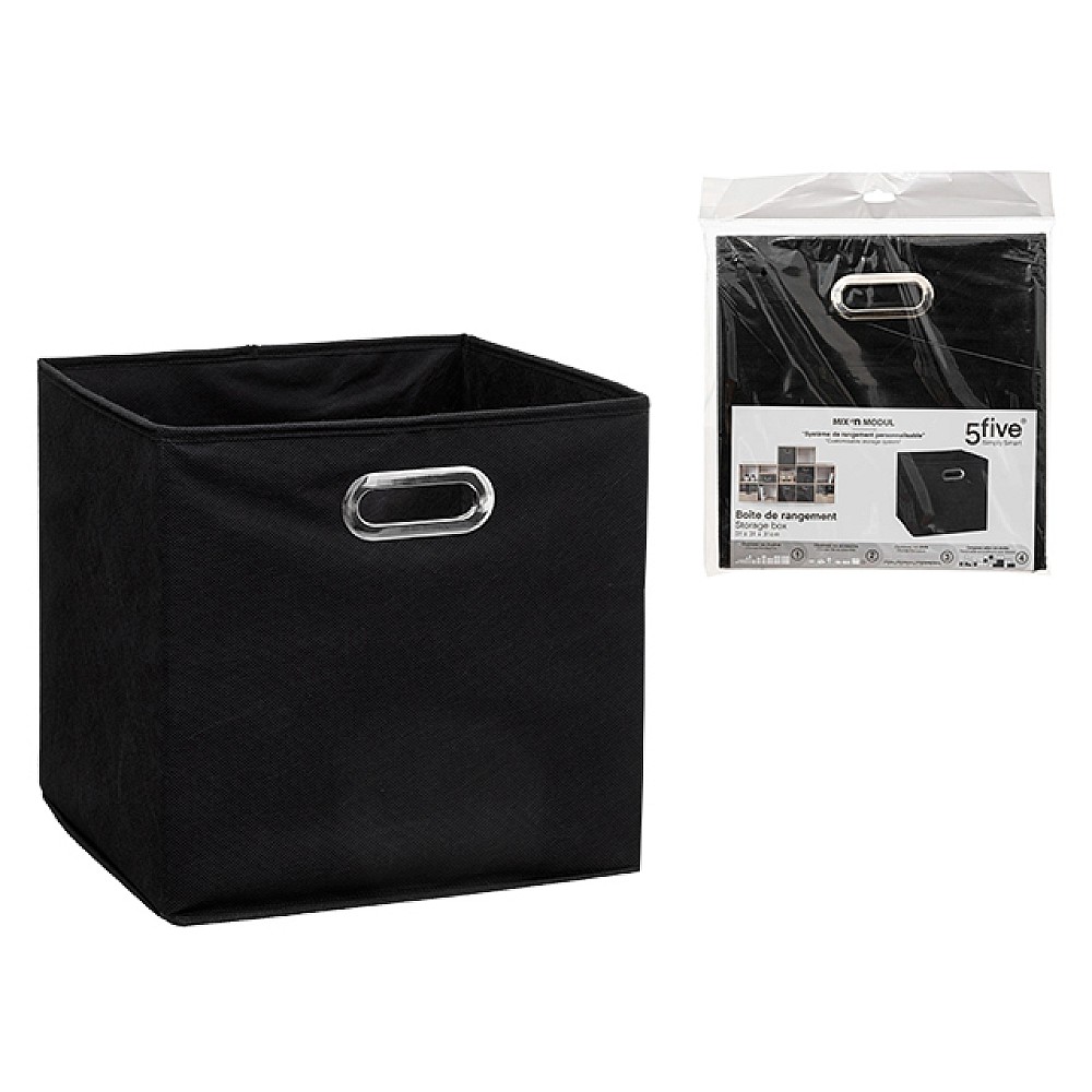 Cutie din textil Five Mix N'Modul 31X31X15cm, neagră