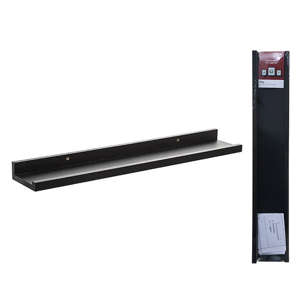 Raft 58X10X4cm Five Fixy, negru, MDF