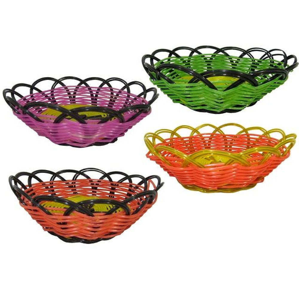 Cos pentru piine impletit bicolor 15X5cm