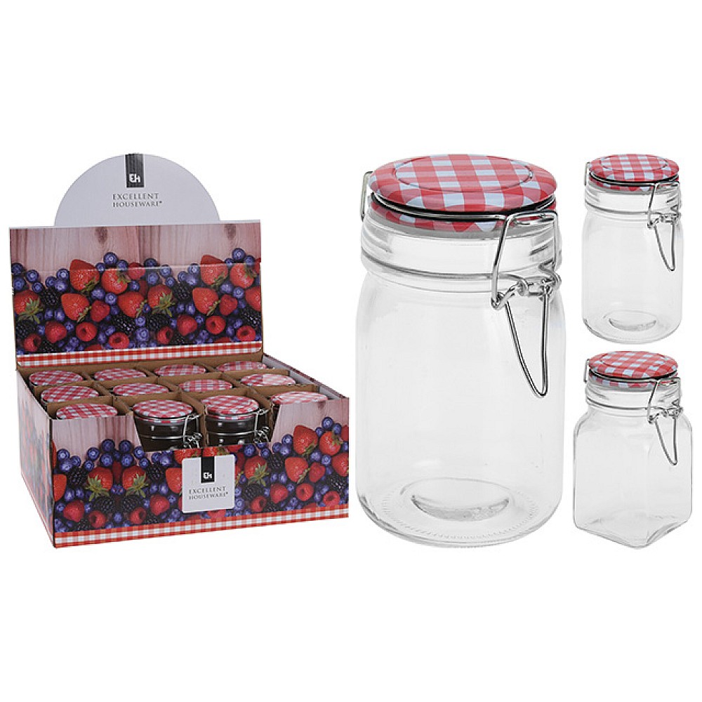 Borcan pentru pastrare/conservare EH 0.25l, H11cm, capac clema