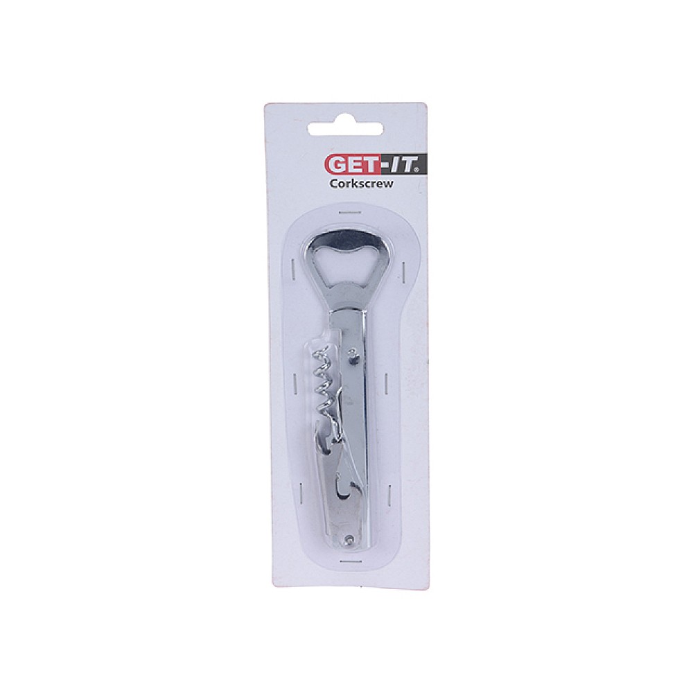 Tirbuson pentru chelner + deschizator Get-it, inox