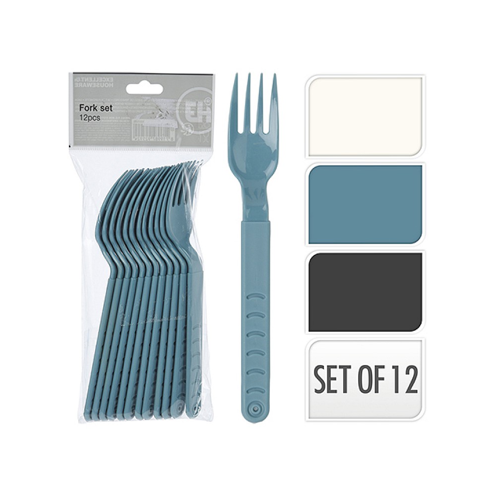 Set furculite de masă EH 12buc, 18cm, plastic