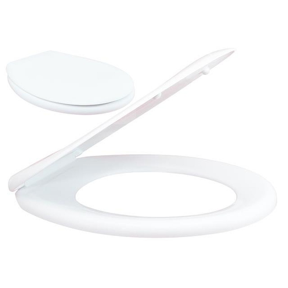 Capac pentru closet Gepard Arizona alb, fixare inox, duroplast