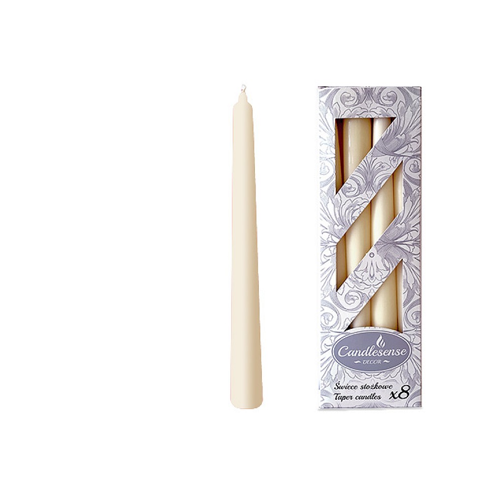 Set lumanari Decor 8buc, 24cm, 7ore, bej