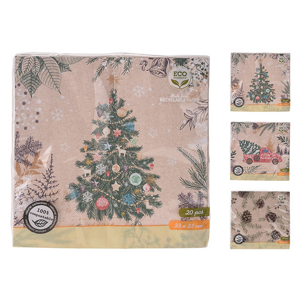 Set servetele din hartie 20buc, 33X33cm 